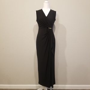 Soho Apparel LTD. Black Formal Dress with Silver Rhinestone Embellishment